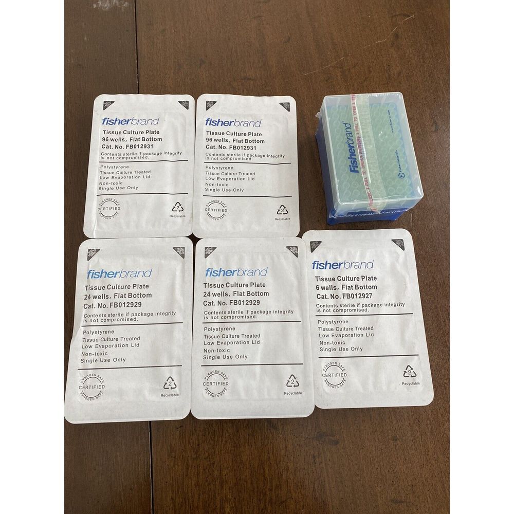 Fisher Scientific Flat Bottom Tissue Cutter Plates & Pipette Tips‎ Set of 6 New